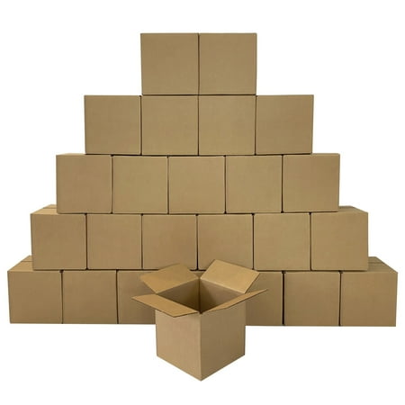 UOFFICE 16" x 16" x 16" Single Wall Standard Shipping Boxes, 25 Count, 1 Pack