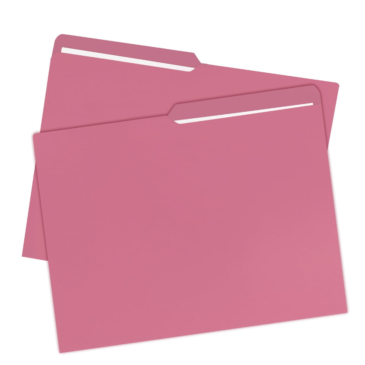 UOFFICE File Folder Letter Size 1/2 Cut Tab 100 Pack Deep Red