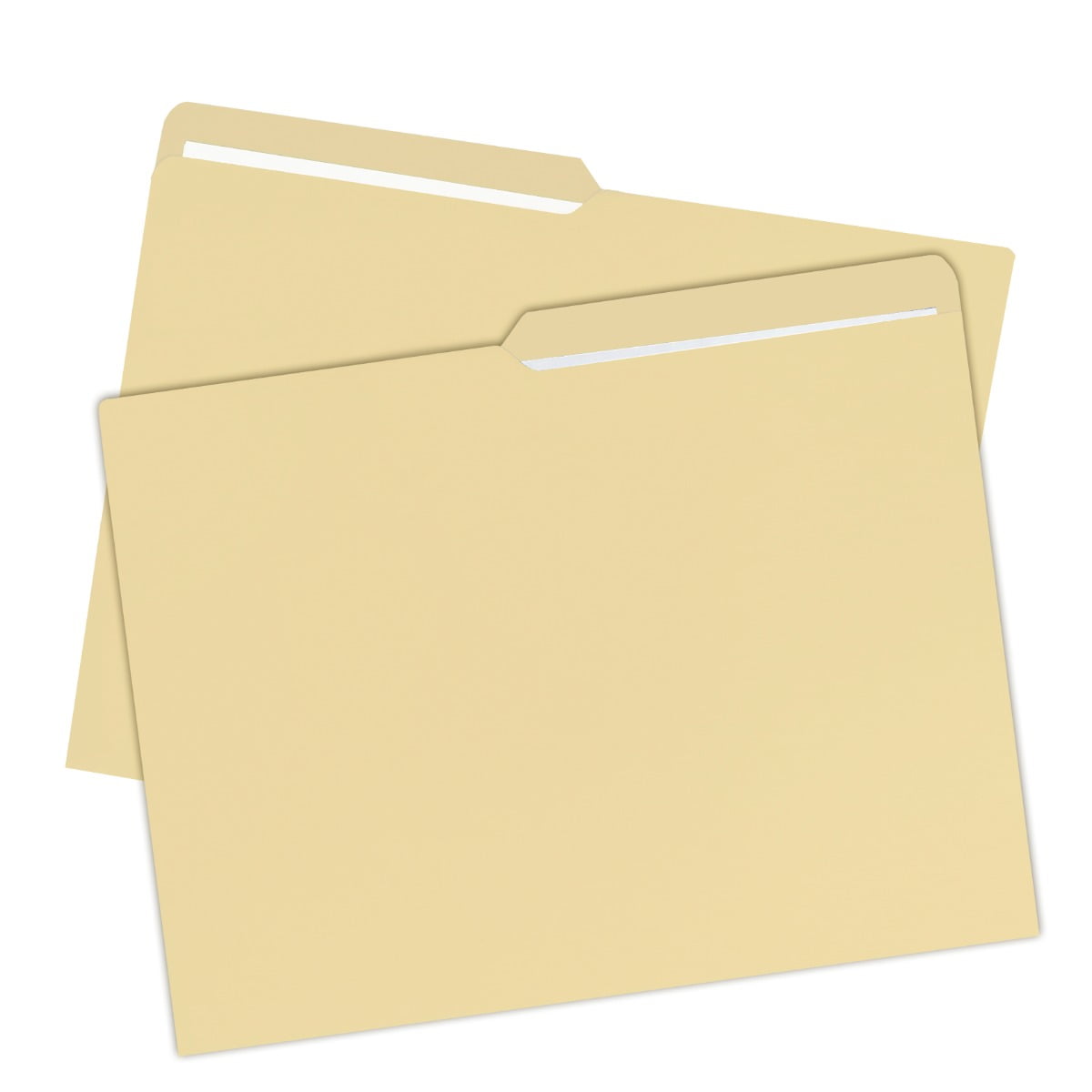 UOFFICE Manila File Folder Letter Size 1/2 Cut Tab 25 Pack
