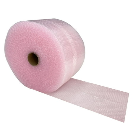 UOFFICE Pink Anti-Static Small 3/16" Bubble Wrap Rolls, 1 Count