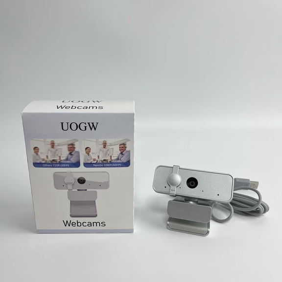 UOGW Webcams,HD 1080p Webcam (300 FHD) - Monitor Camera with 95 Wide Angle, 360 Rotation Pan & Tilt, Dual Microphones  Attachable Desktop Cam with Privacy Shutter