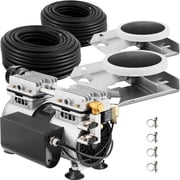 Pond Aerator Kit, 5.2 CFM Pond Aeration System Pond Pump with Two 100ft Weighted Hoses & 2 Diffusers, Pond Air Pump 3/4 HP Compressor for Pond Paerators for Outdoor Ponds Pond Aerator Kit