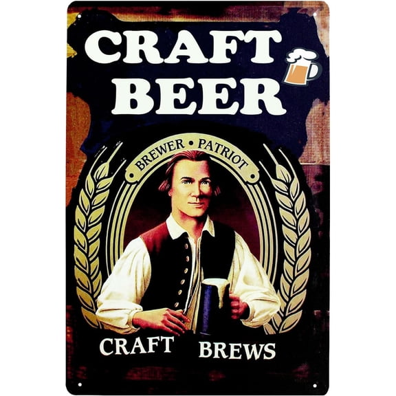 UOOPAI Classic Craft Brews Beer Metal Tin Sign Tin Poster Vintage Wall Decor