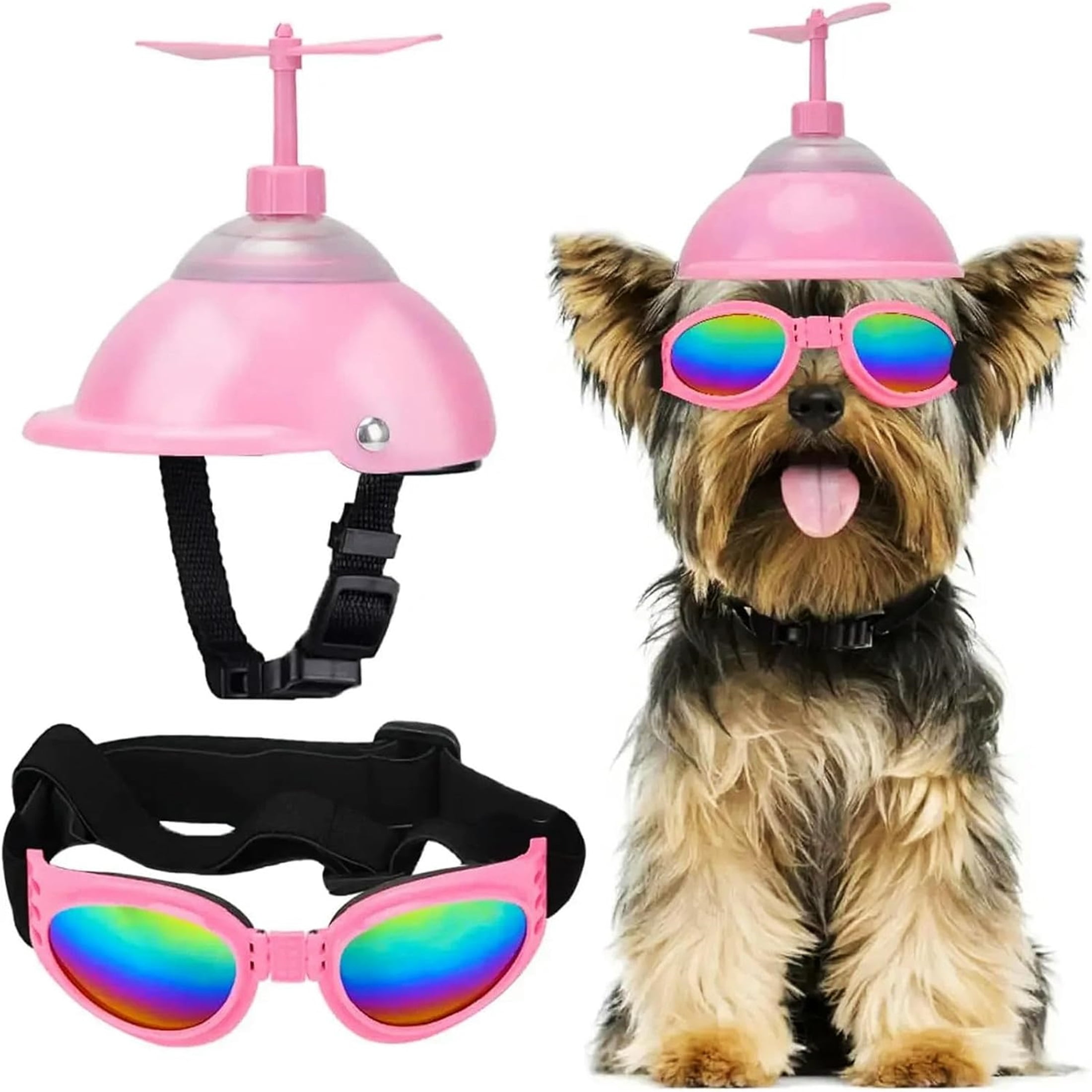 UOSIA Butterfly Dog Dress with Pink Tutu Funny Dog Clothes with Wing