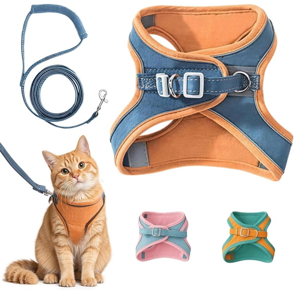 UOSIA Cat Harness and Leash Escape Proof Adjustable Cat Leash Vest Puppy Leash for Small Dogs
