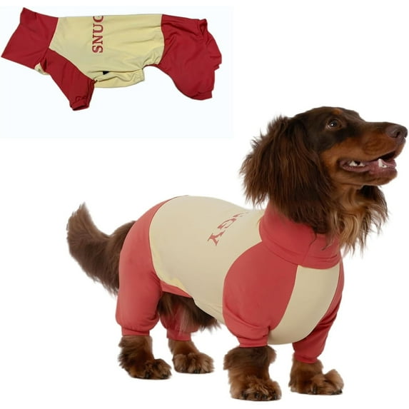 UOSIA Dachshund Dog Cooling Summer Outfits, Four-Legged Sun Protection Clothes Quick-Dry Summer Shirt for Mini Dachshund