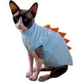 thumbnail image 1 of UOSIA Dinosaur Sphynx Hairless Cat Clothes Cute Summer Cotton Shirts Cat Costume, 1 of 6
