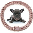thumbnail image 1 of UOSIA Dog Chain Collar Diamond Link Puppy Collar,Rose Gold, Pink,12 Inches, 1 of 6