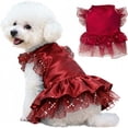 thumbnail image 1 of UOSIA Dog Dress Tutu Princess Skirt for Puppy Pet Wedding Dress Formal Apparel for Birthday Party Holiday, 1 of 8