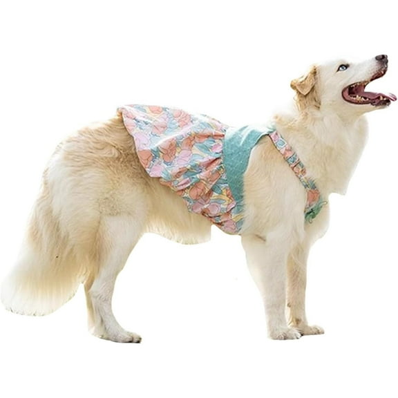 UOSIA Dog Dress for Large Dogs Girls,Floral Dog Wedding Dress Birthday