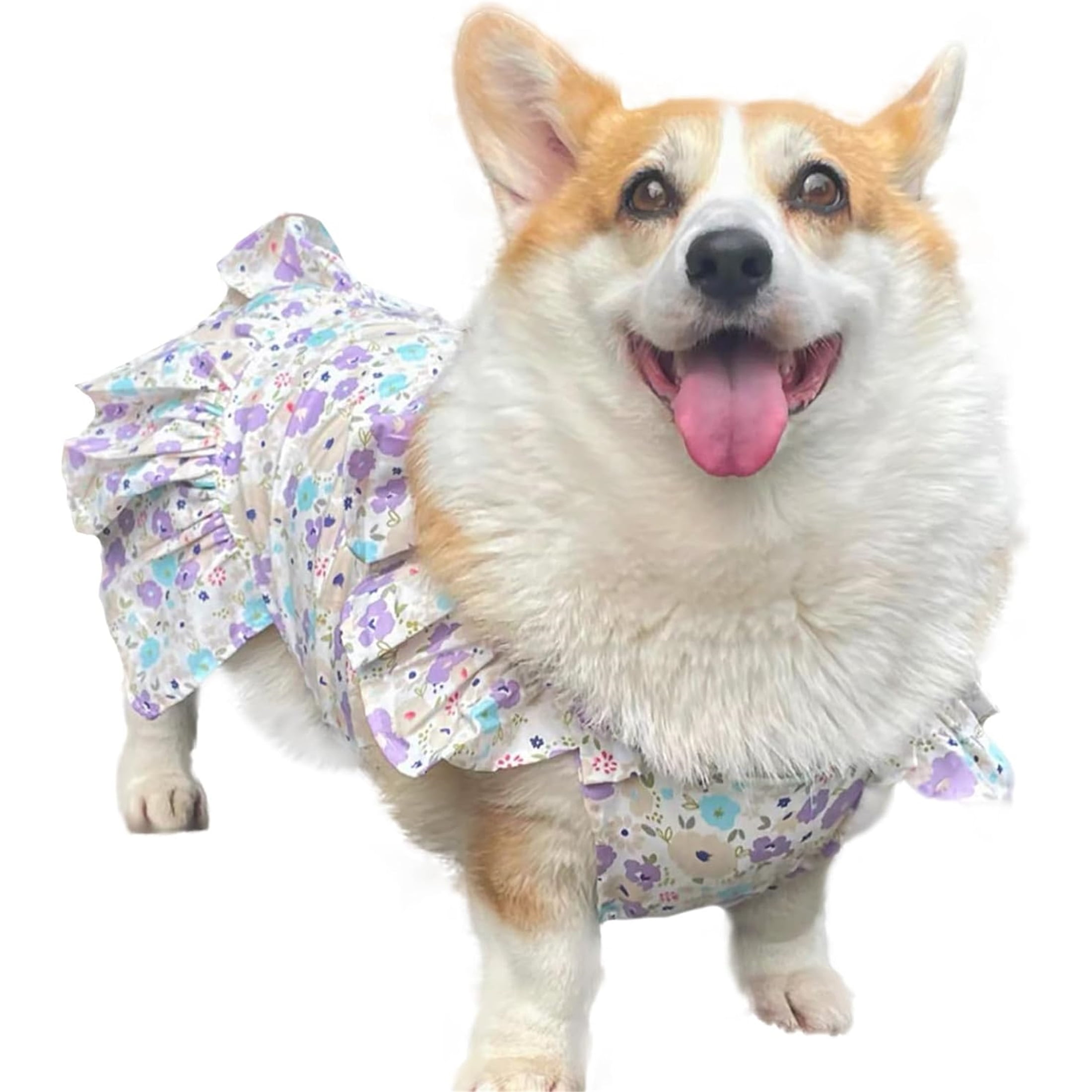 UOSIA Dog Dresses for Large Dogs Girl Cute Floral Puppy Dresses Pet Cat Princess Costume,XXL,Purple