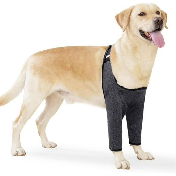 UOSIA Dog Elbow Protector Dog Recovery Sleeve Soft Breathable Dog Knee Protector Pad for Calluses,Gray-M