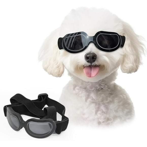 UOSIA Dog Goggles Small Breed, Puppy Sunglasses UV Protection, Summer Dog Eye Protection for Small Dogs