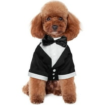 UOSIA Dog Tuxedo,Dog Wedding Suit with Bow Tie Formal Dogs Tux Pet Wedding Costume