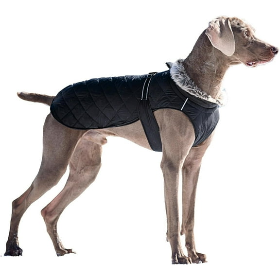 UOSIA Dog Winter Coat Fleece Lined Jacket for Large Dogs Cold Weather Dog Puffer Coat