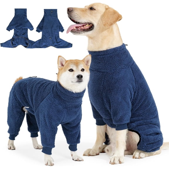 UOSIA Dog Winter Coat Soft Pullover Pajamas, Warm Dog Cold Weather Coats Fleece Coat