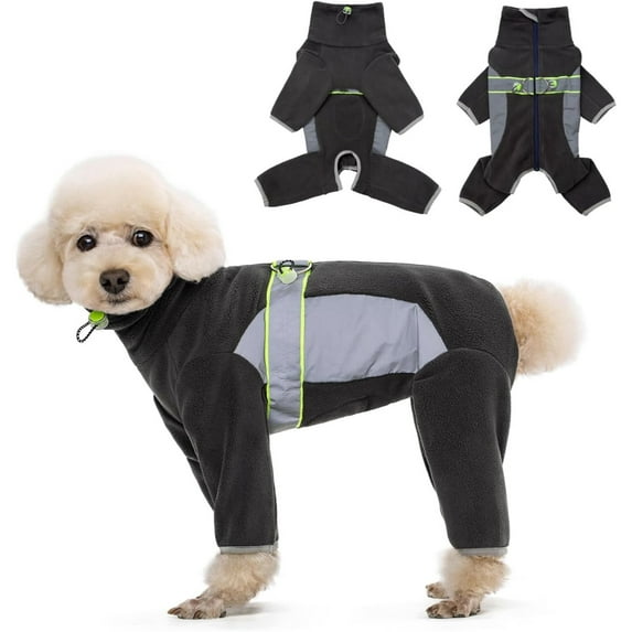 UOSIA Dog Winter Warm Coats 4-Legs Fleece for Small Medium Large Dogs Cold Weather Coat