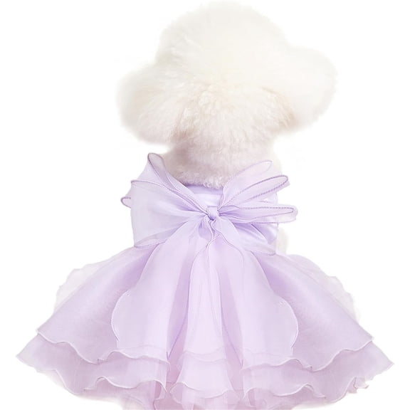 UOSIA Formal Dog Princess Dress for Small Dogs Girl Cat Puppy Tutu Tulle Skirt for Wedding