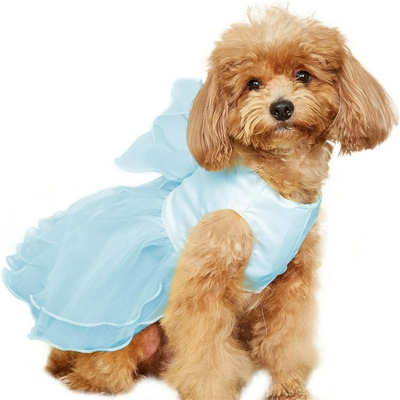 UOSIA Formal Dog Princess Dress for Small Dogs Girl Cat Puppy Tutu Tulle Skirt for Wedding