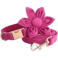 thumbnail image 1 of UOSIA Girl Dog Collar and Leash Set Rose Red Velvet Adjustable Collar with Removable Flower Bow Durable Soft Design for Big Dogs,Dog collar set,L, 1 of 7