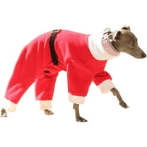 UOSIA Greyhound Coat Christmas Dog Onesie Clothes Winter Warm Fleece Turtleneck Whippet Jumpsuit