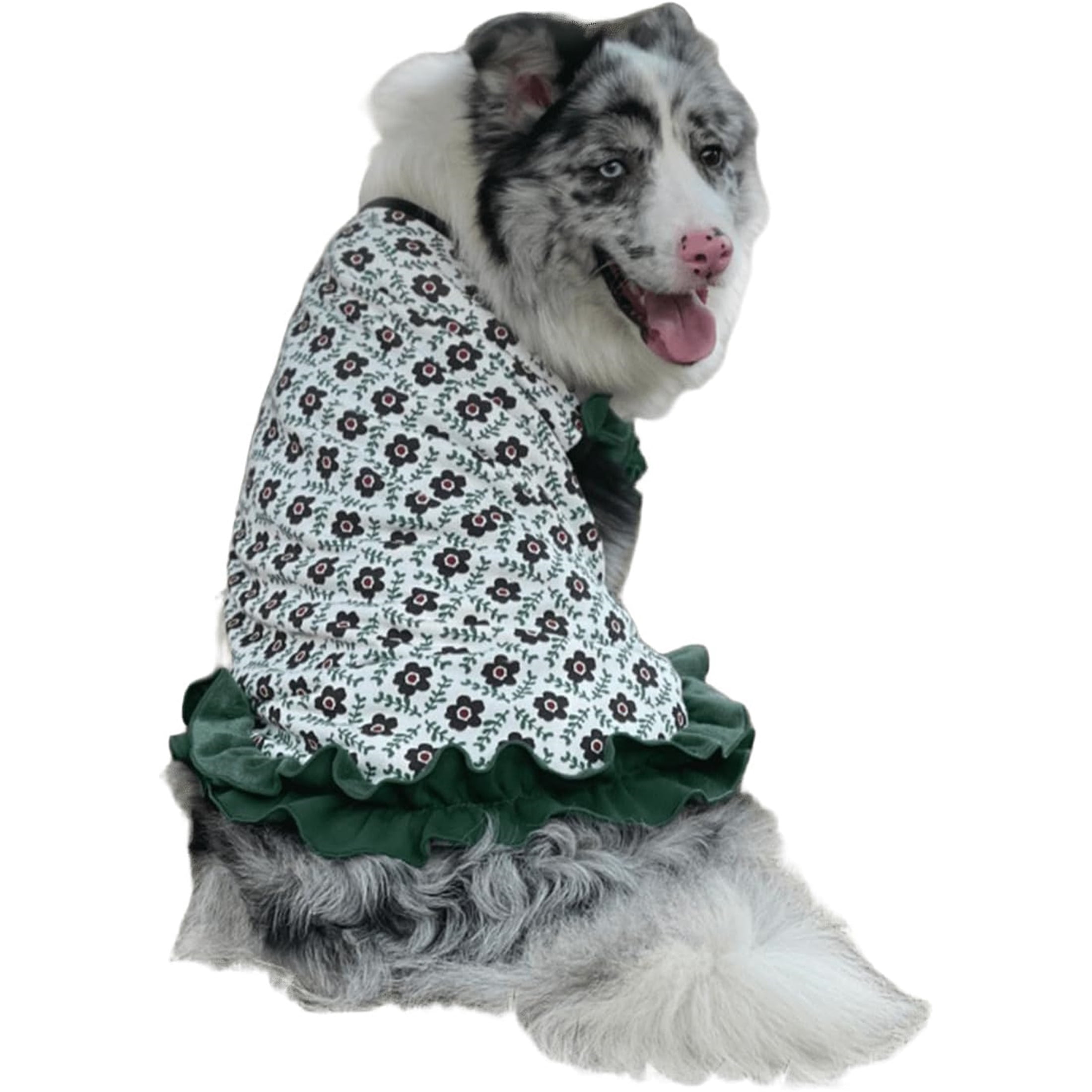 UOSIA Large Dog Dresses Clothes Girl Floral Princess Lace Tutu Dress Pet Pullover Vest Outfits for Wedding Birthday