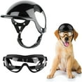 thumbnail image 1 of UOSIA Large Dog Helmet and Goggles Pet Sunglasses Adjustable Dog Motorcycle Helmets,M,Cute Style, 1 of 6