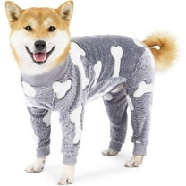 UOSIA Plush Dog Pajamas for Cold Weather 4 Legs Clothes Dog Stretch Fit Medium Dog