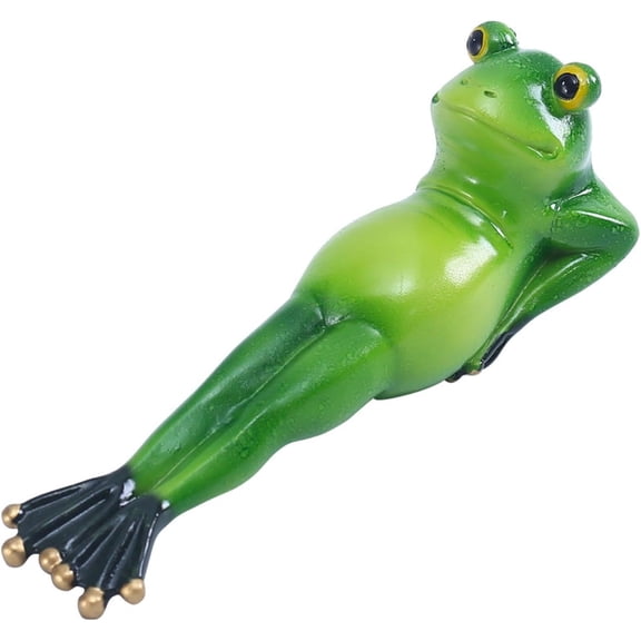 UOSIA Resin Yoga Frogs Figurine Decor, Yoga Pose Frog Sculpture Statue