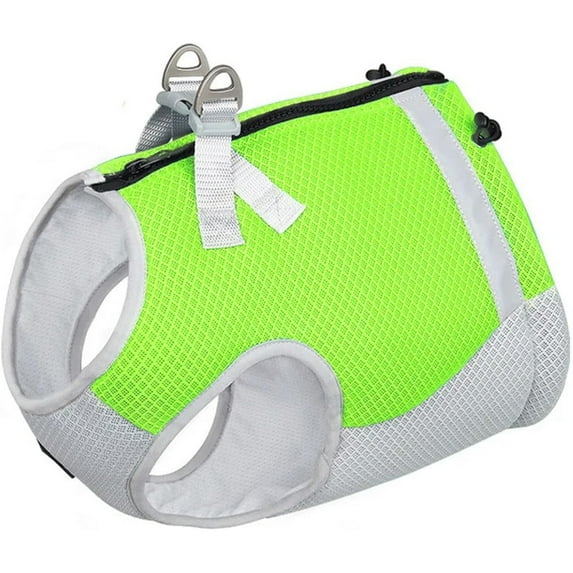 UOSIA Small Dog Cooling Adjustable Reflective No-Pull Vest Harness with D-Ring & Zipper,Blue,XL(Chest:23.40"-27.30")