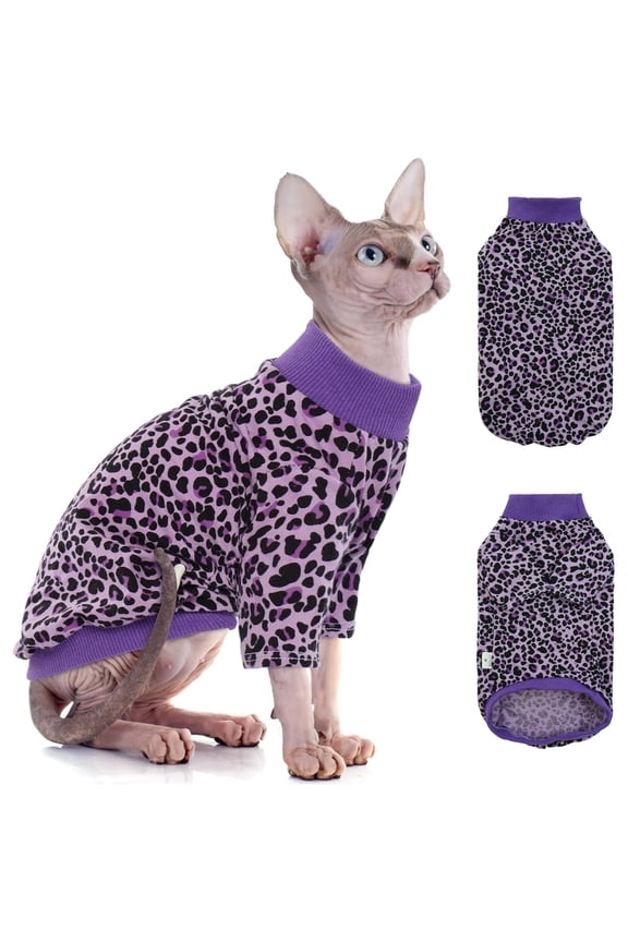 Sphynx Hairless Cats Shirt Puppy Clothes Soft Cotton T-Shirts Cat Vest Pet Clothes