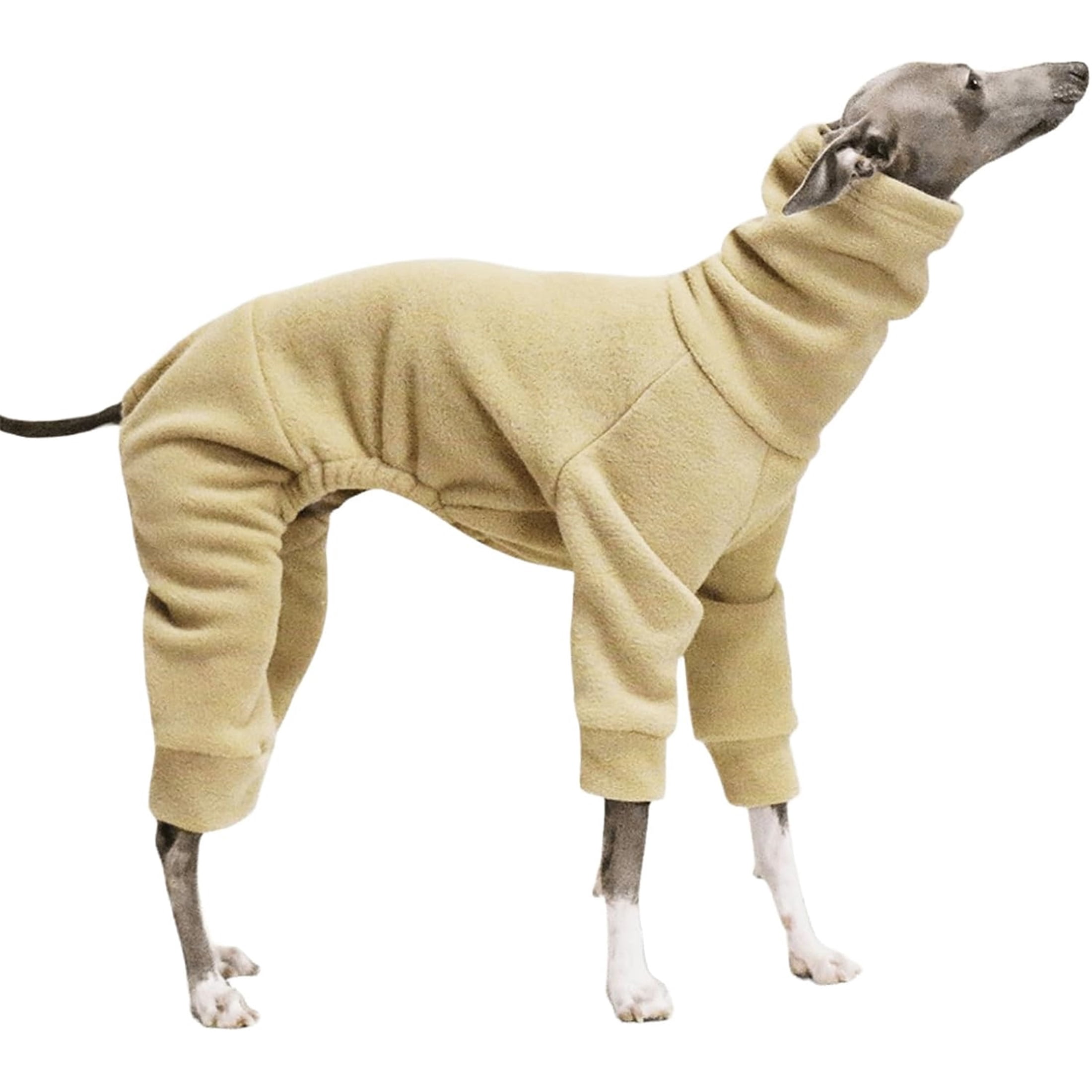 UOSIA Winter Warm Greyhound Onesie Clothes, Soft Fleece Turtleneck Full ...