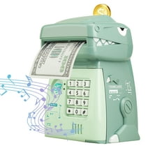 UOUNE Electronic Piggy Bank Cash Coin Piggy Banks for Kids Boys Girls Dinosaur Atm Piggy Bank Password Code Lock