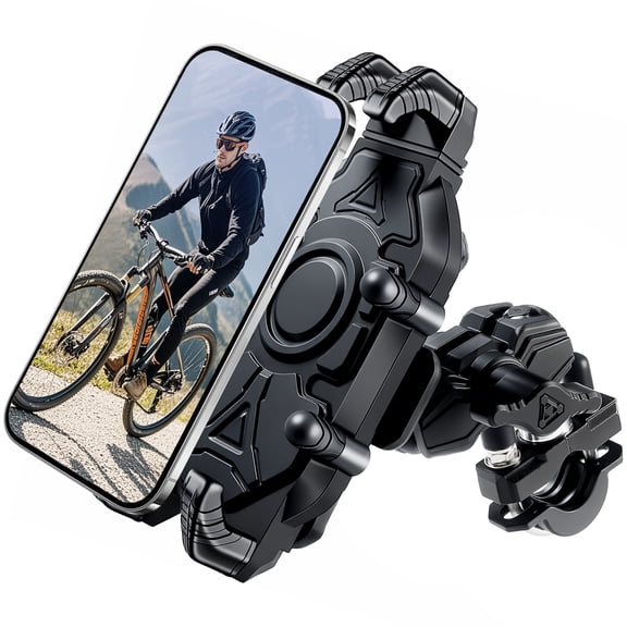UOWNMI Bike Phone Holder, Anti-Shake Phone Mount for Motorcycle, Anti-Vibration Bike Phone Mount, Handlebar Phone Mount for dirt bike, mountain bike, motorcycle, Accessories for 4.7”-6.8” Smartphone