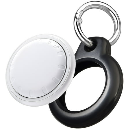 UOWNMI Key Finder, Item Locator, Works with Apple Find My (iOS Only), 1PCS Luggage Tracker with 1PCS Water- resistant Case Keychain, Air Tracker for Suitcases, Wallets, Backpack