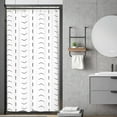 thumbnail image 1 of UOWRPOZ Black & White Chevron Striped Polyester Shower Curtain, 36" x 72" Waterproof, 1 of 6