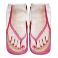thumbnail image 1 of UOYOTT 3D Pattern Manicure Print Socks Flip Flop Funny Hidden Running Socks for Women, 1 of 1