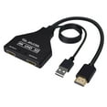 UOYOTT 4K HDMI Splitter 1 in 2 Out with Power USB Cable for Monitor