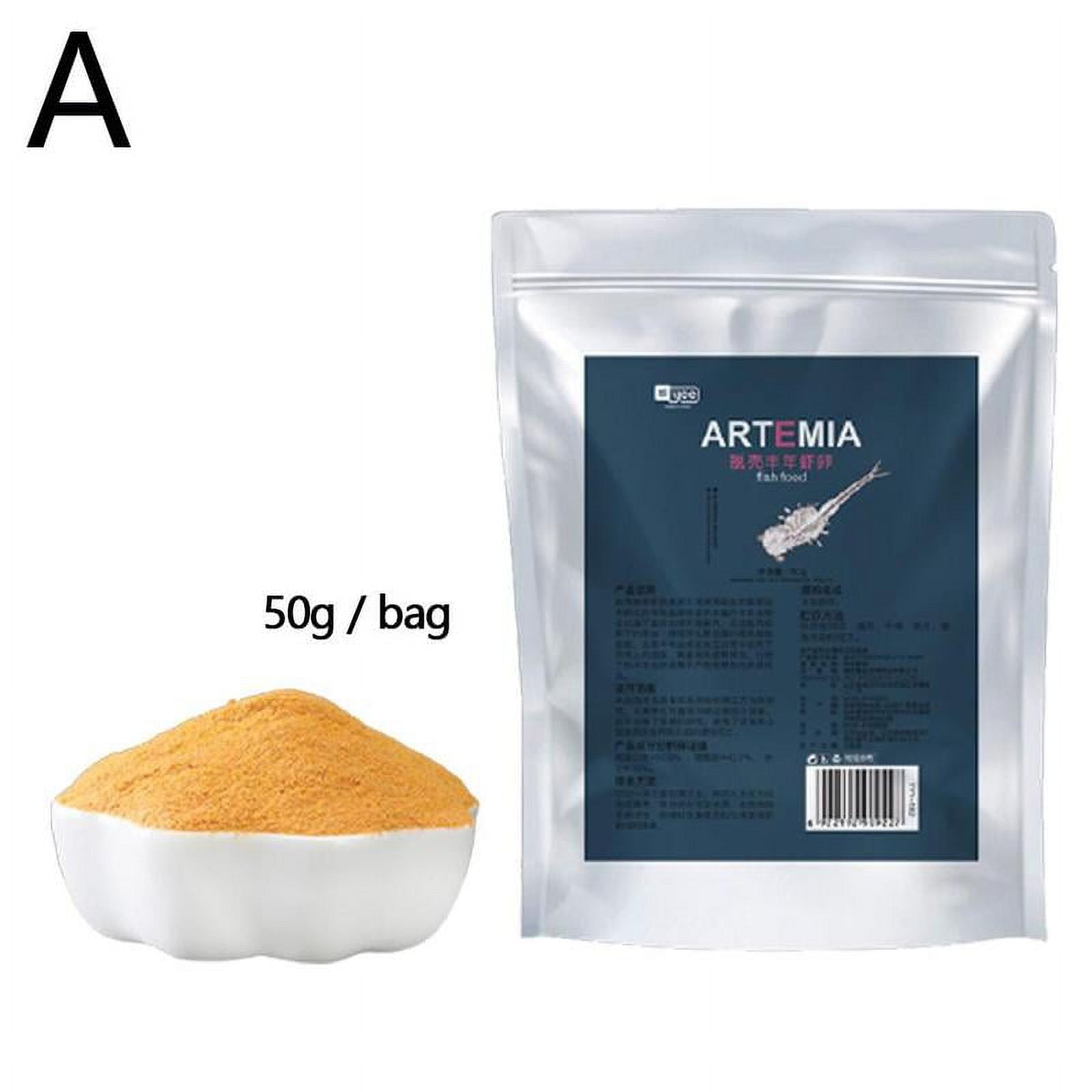 UOYOTT 50/60g Aquarium Tropical Fish Food Peeling Eggs Saline Shrimp V6P0s d X6Y4