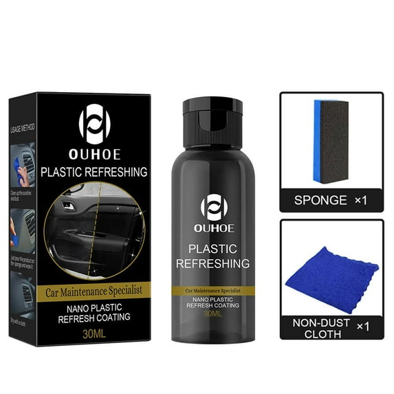 UOYOTT 50ML Plastic Part Refurbish Agent Car Auto Interior Dashboard Restorer Kit . T0T5