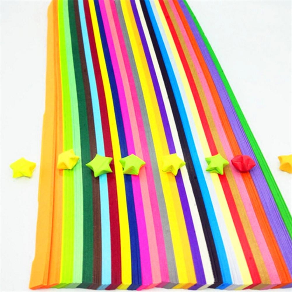 Paper Ribons UOYOTT 540/560pcs Folding Paper Lucky Star Paper Strip Origami Best ...