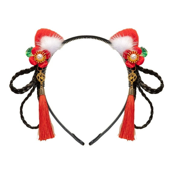 UOYOTT Chinese Style Braid Headband Han Dust Ancient Style Headband Children's Wig B в