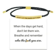UOYOTT DON'T LET THE HARD DAYS WIN Motivational Tube Bracelet 2024 Gifts NEW O2E5