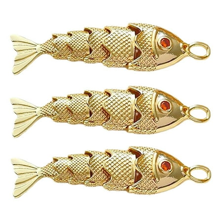 UOYOTT Fish Pendants Diy Necklace Pendants Pave Zircon Ocean Charmss`