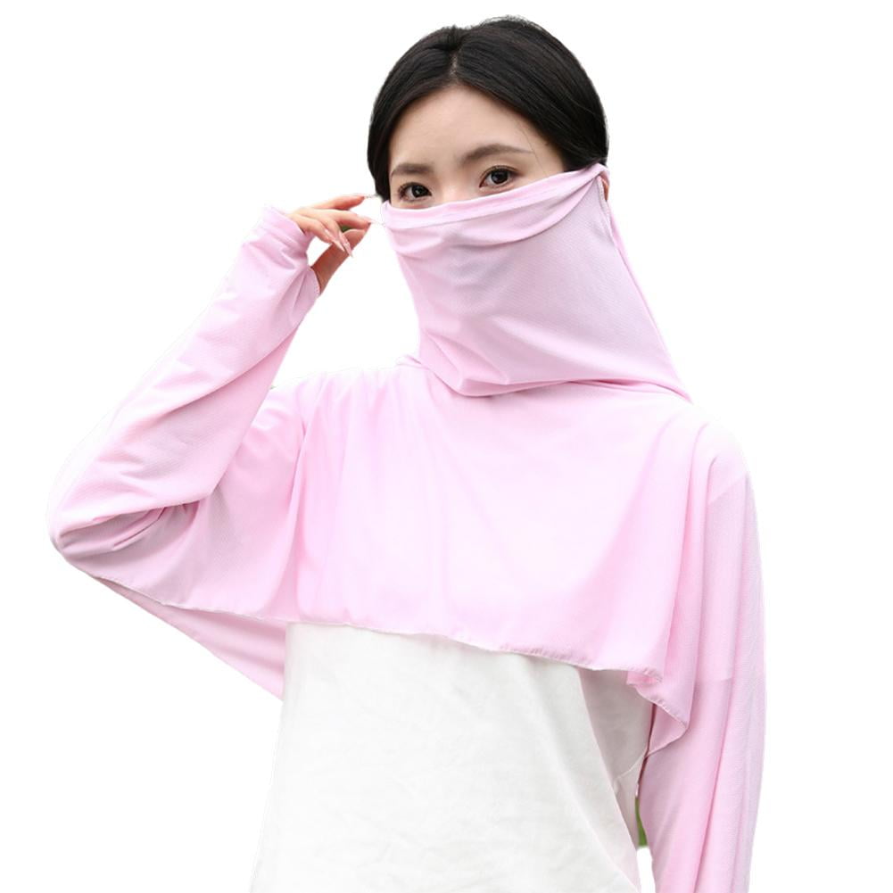 UOYOTT Long Sleeve Sun Protection Cape Breathable Sun Mask covering