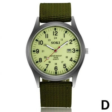 UOYOTT Military Army Date Canvas Strap Analog Quartz Sport Wrist Watch Gift HOT SALES
