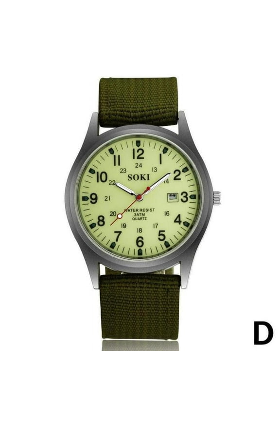 Military Army Date Canvas Strap Analog Quartz Sport Wrist Watch Gift HOT SALES