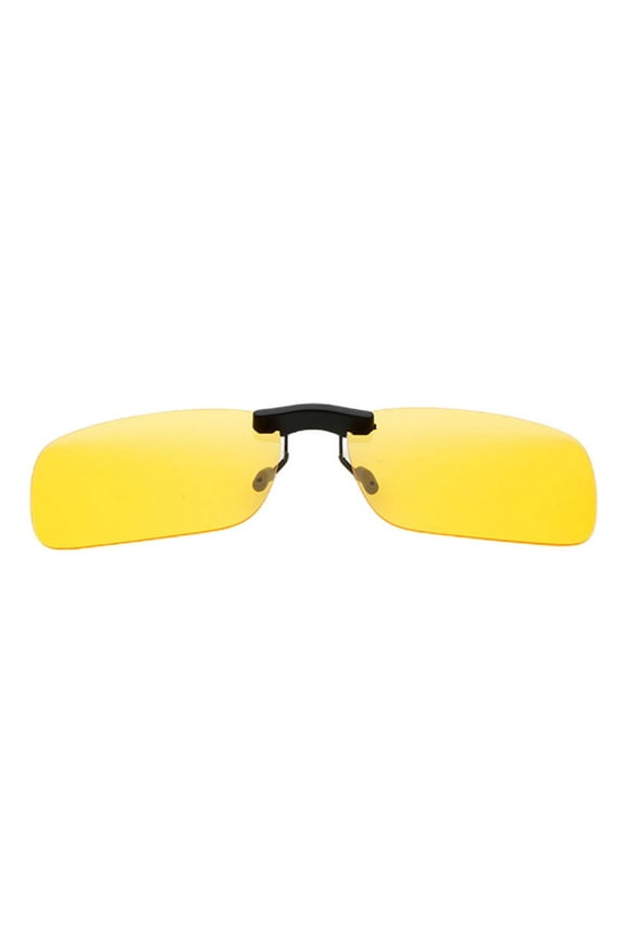 Night Vision Anti Glare Polarized Clip on Sunglasses Up Flip Lens BEST