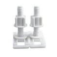 thumbnail image 1 of UOYOTT Plastic Toilet Seat Repair Kit Hinges Bottom Fitting Bathrooms y1u Screws Hot A8, 1 of 1