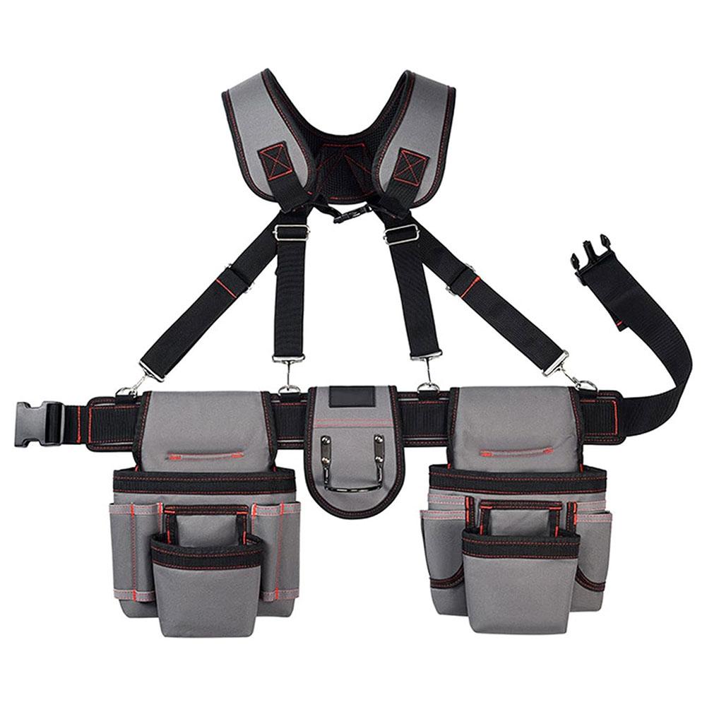 UOYOTT Professional Tool Belt Organizer with 12 pockets and a Hammer